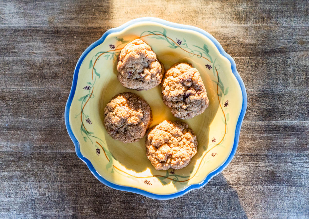 Cinnamon Whiskey Oatmeal Cherry Cookies